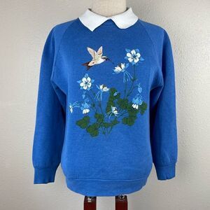 Vintage AU Sportswear Hummingbird Sweatshirt Size M EUC